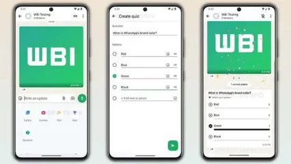 قابلیت کوئیز به کانال‌های واتساپ اضافه می‌شود