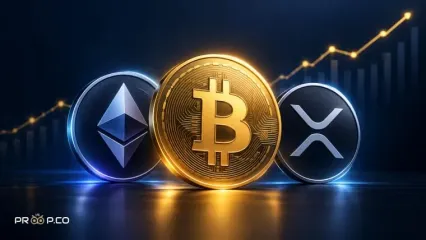 رشد بیت‌کوین، اتریوم و XRP؛ بازار کریپتو صعودی شد