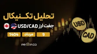 تحلیل تکنیکال روزانه جفت‌ارز دلار آمریکا به دلار کانادا (USD/CAD) | 9 مرداد  ۱۴۰۴