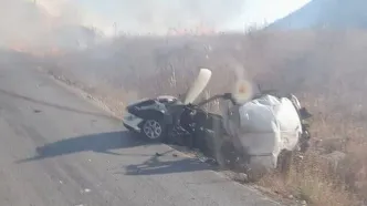 اولین تصاویر از حمله پهپادی اسرائیل به یک خودرو / اسرائیل آتش بس را نقض کرد + فیلم