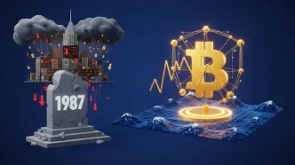 بازگشت ترس از دوشنبه سیاه در وال استریت؛ بیت کوین در بحبوحه نگرانی‌ها پایدار ماند